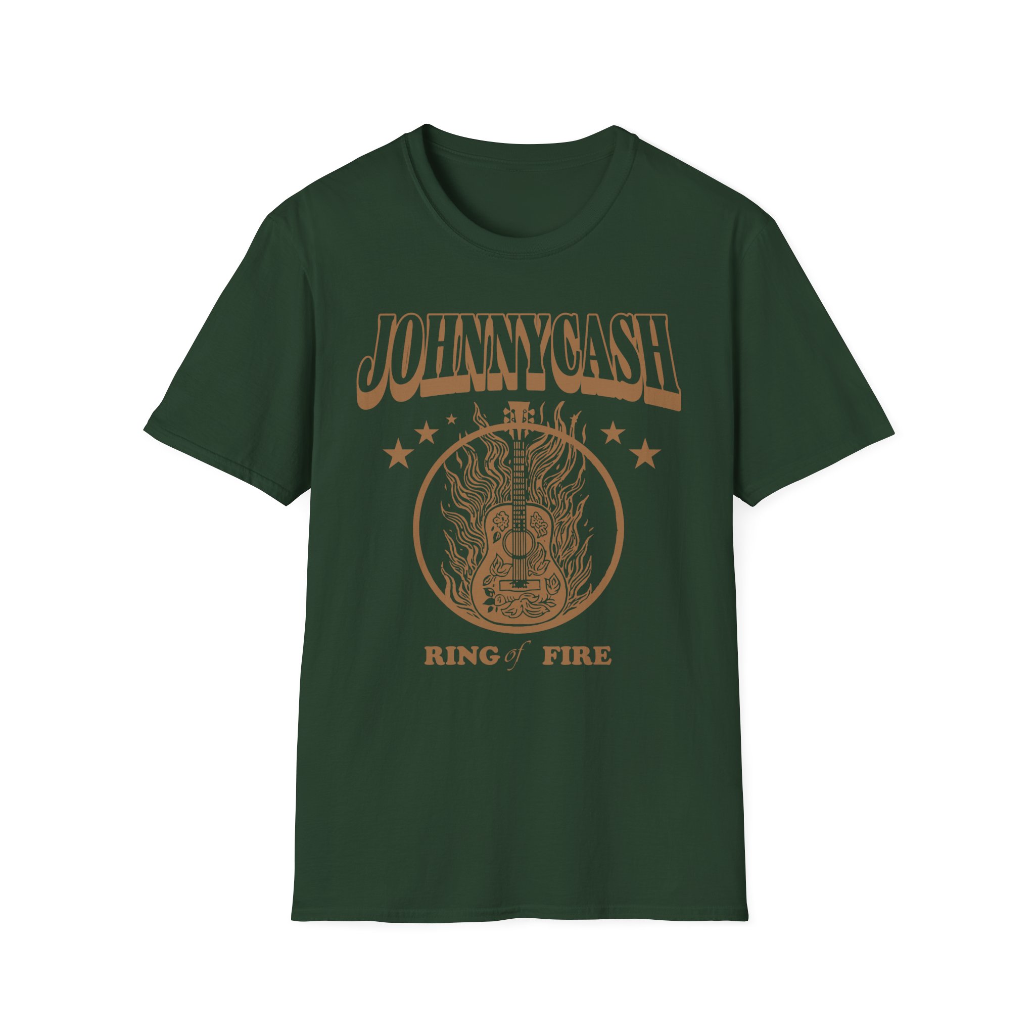 Johnny Cash Guitar Ring of Fire Unisex Softstyle T-Shirt