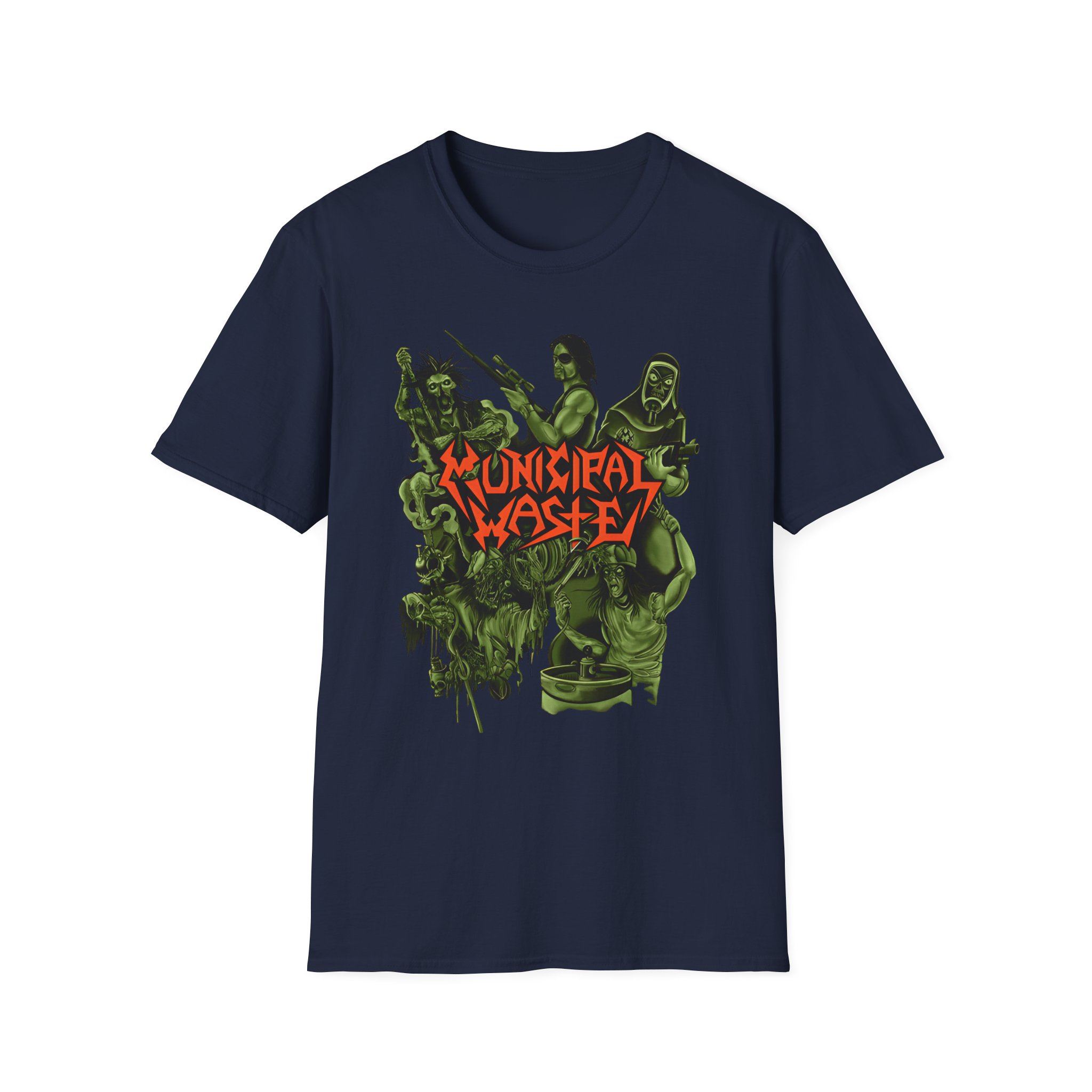 Municipal Waste Collage Logo Unisex Softstyle T-Shirt