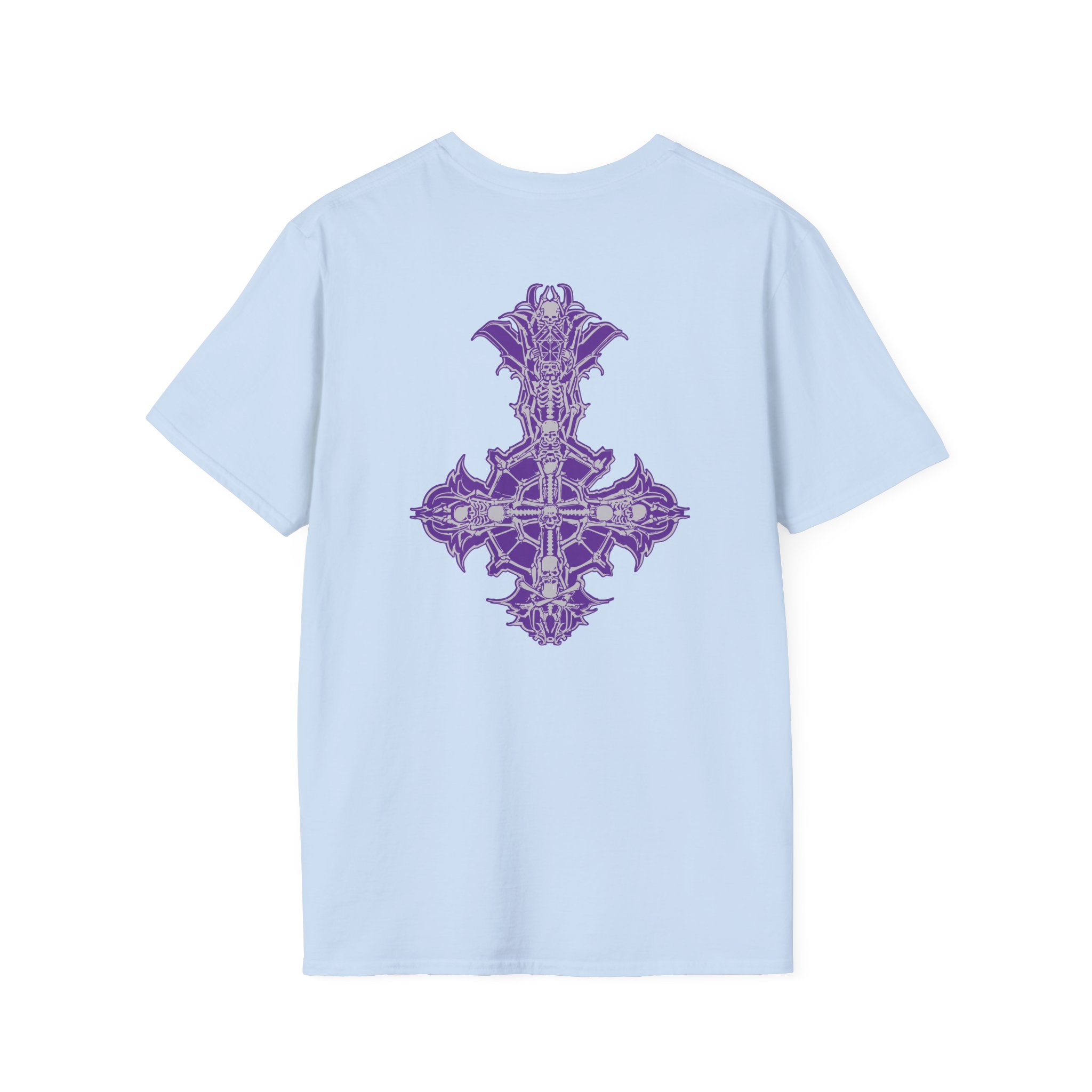 Ghost Band Chrome Purple Skeletá Unisex Softstyle T-Shirt