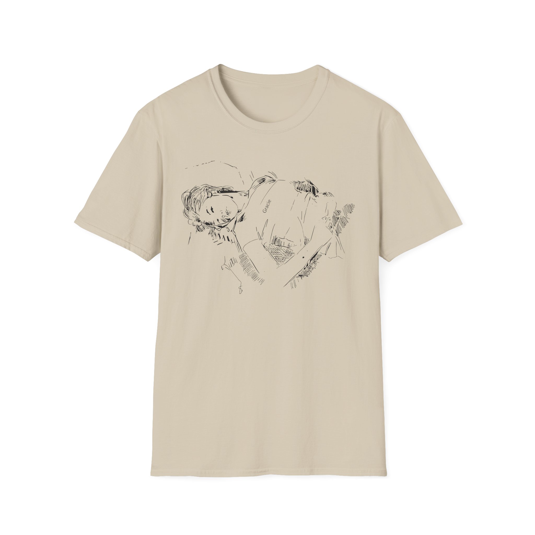 Gracie Abrams Portrait Sketch Unisex Softstyle T-Shirt
