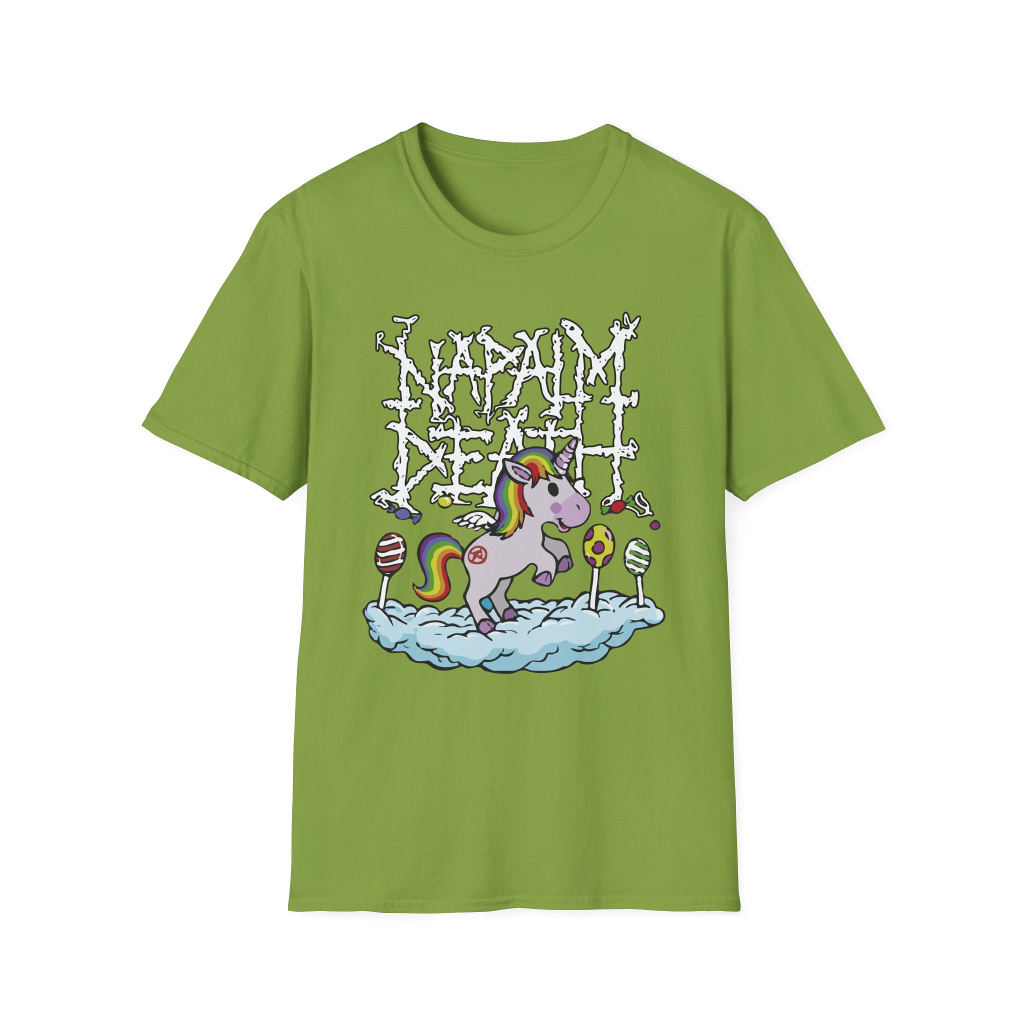 Napalm Death Riding the Rainbow Unisex Softstyle T-Shirt