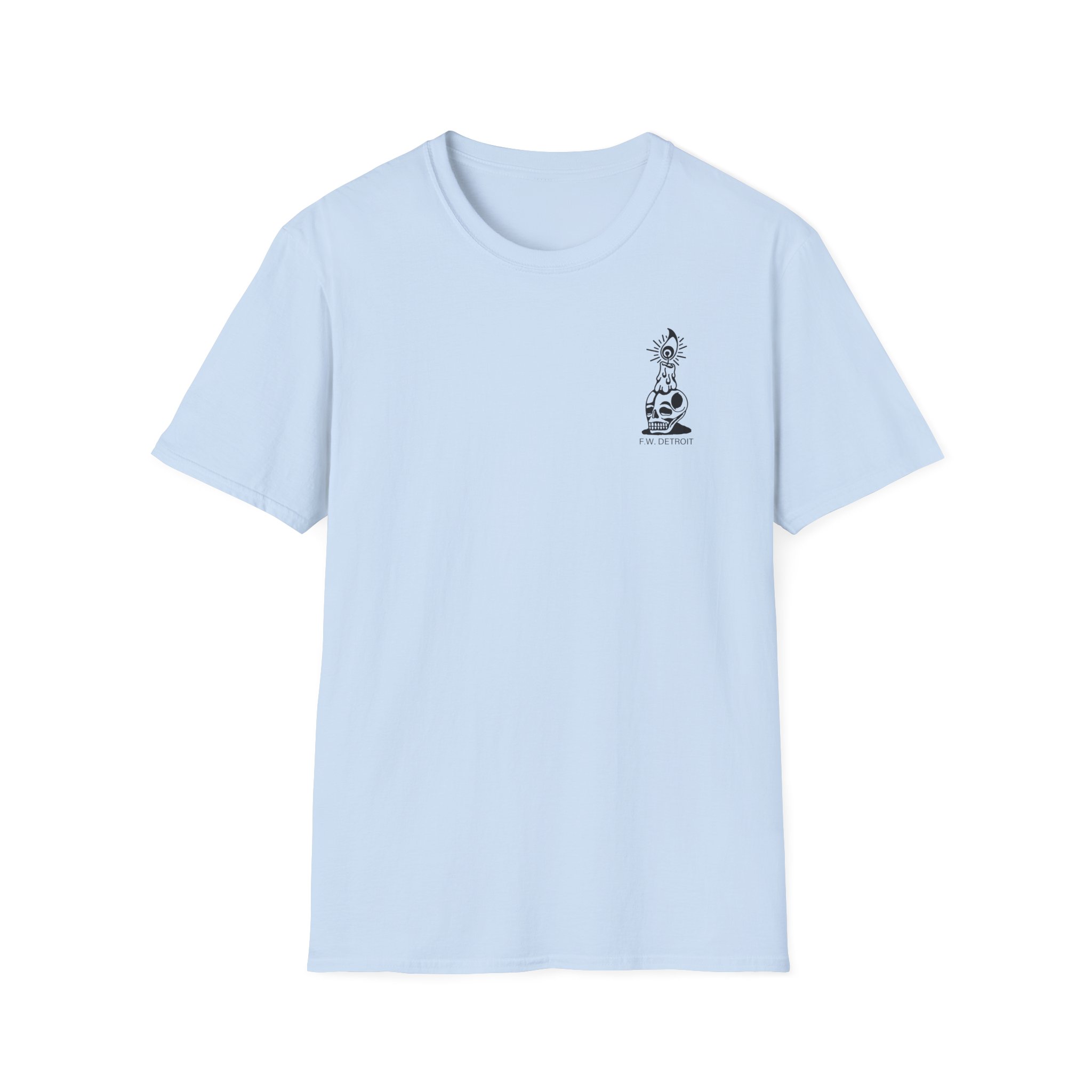 Fireworks Skull Unisex Softstyle T-Shirt