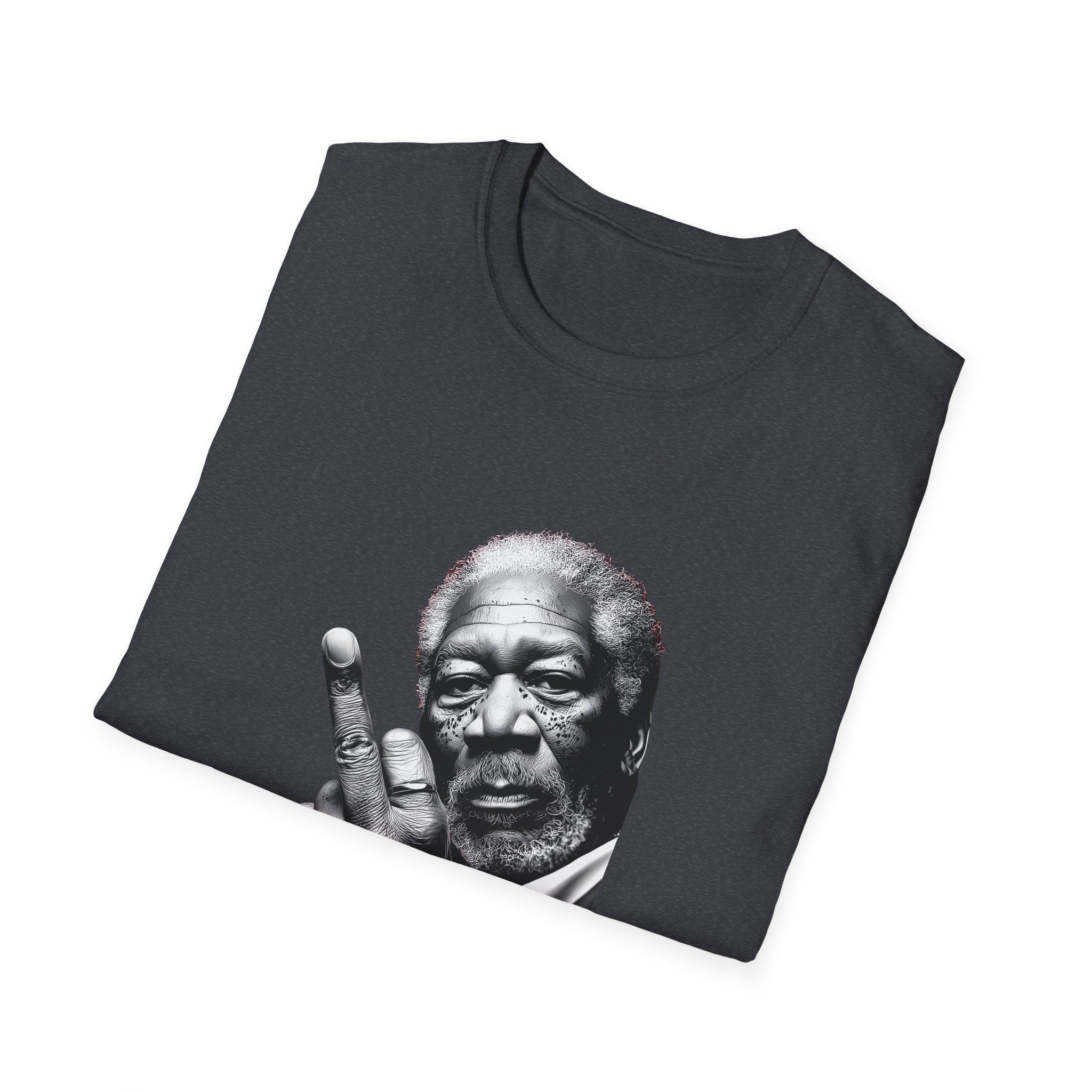 Morgan Freeman Middle Finger Unisex Softstyle T-Shirt