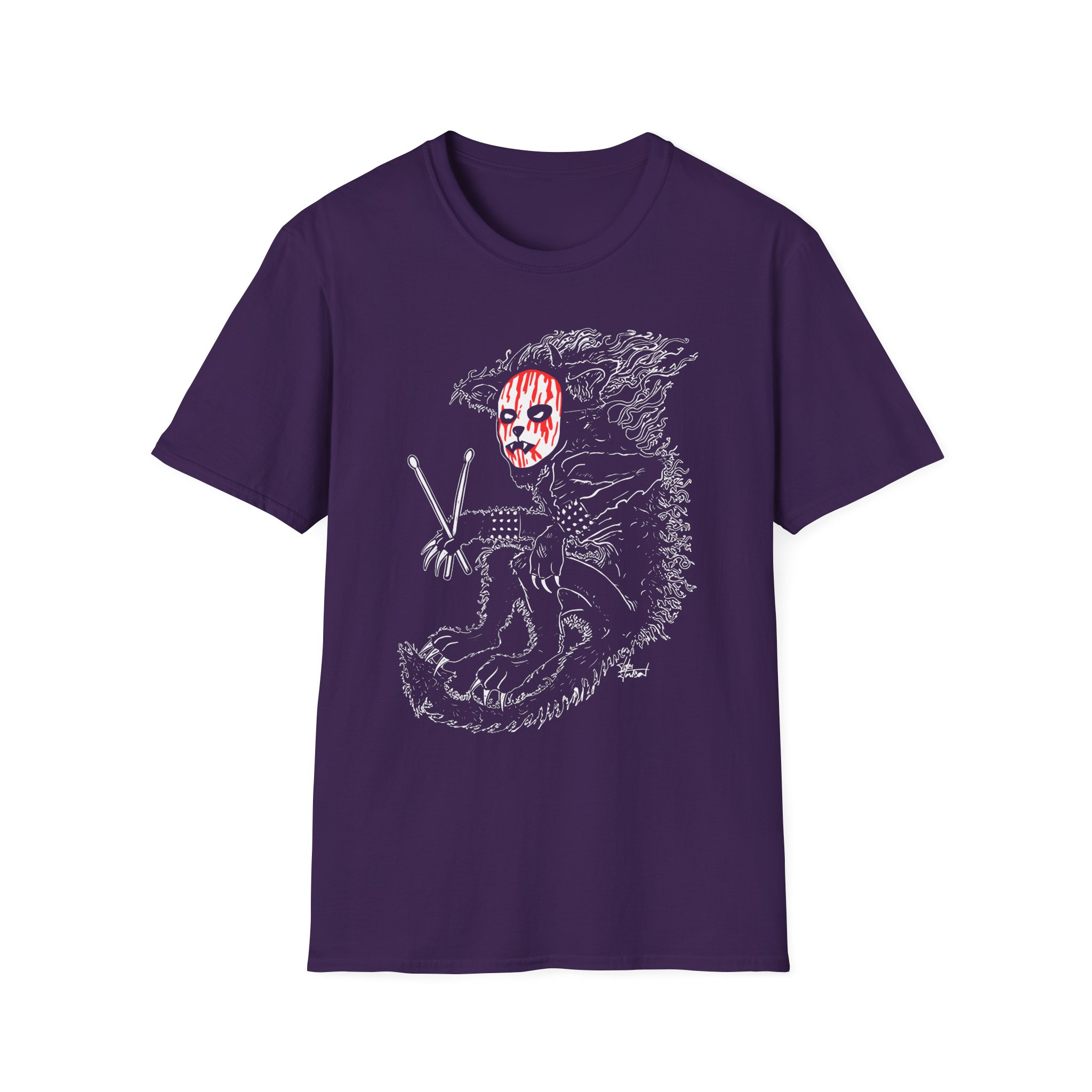 Murderdolls Joey Jordison Joey Cat Blood Mask Unisex Softstyle T-Shirt