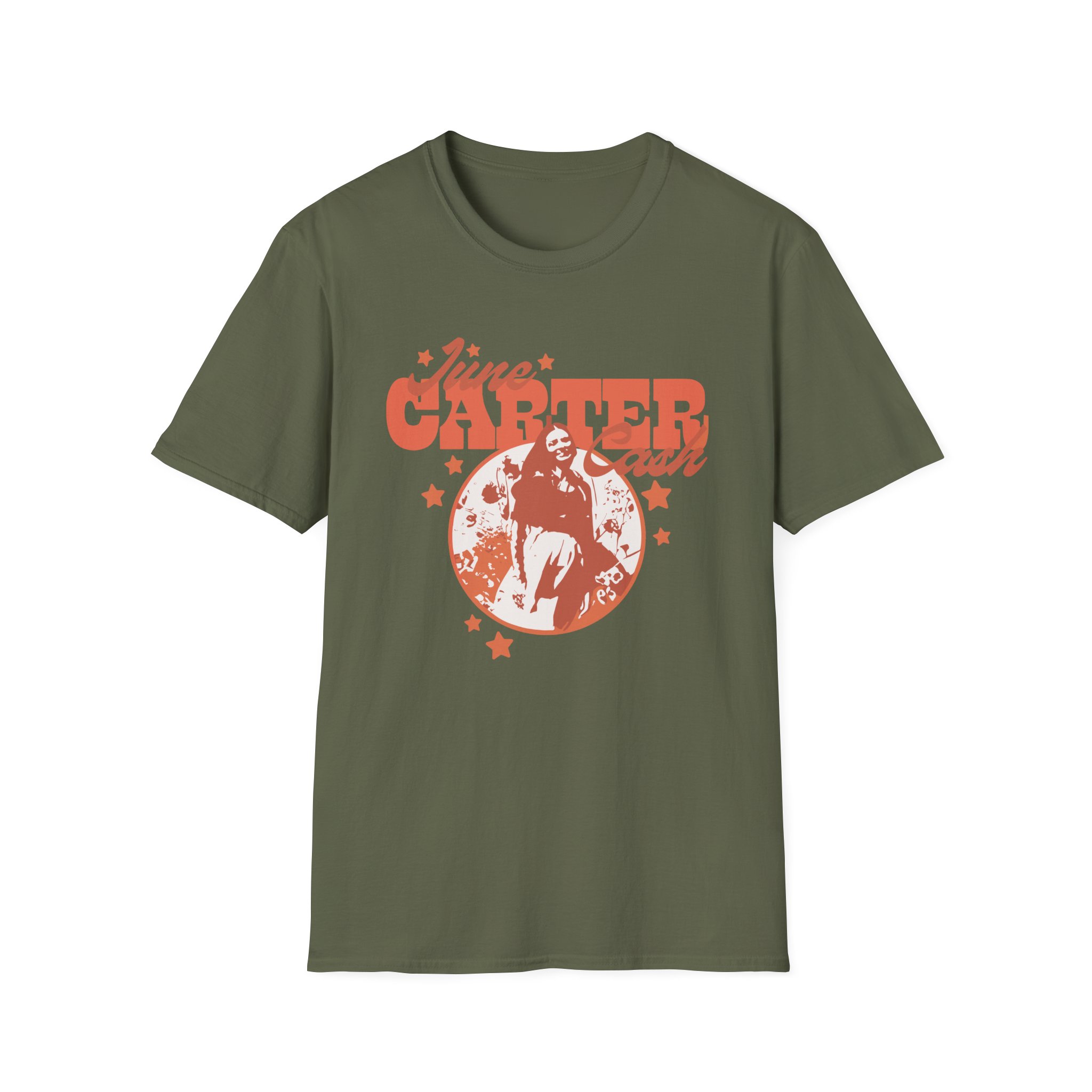 Johnny Cash June Carter Cash Portrait unisex softstyle t-shirt