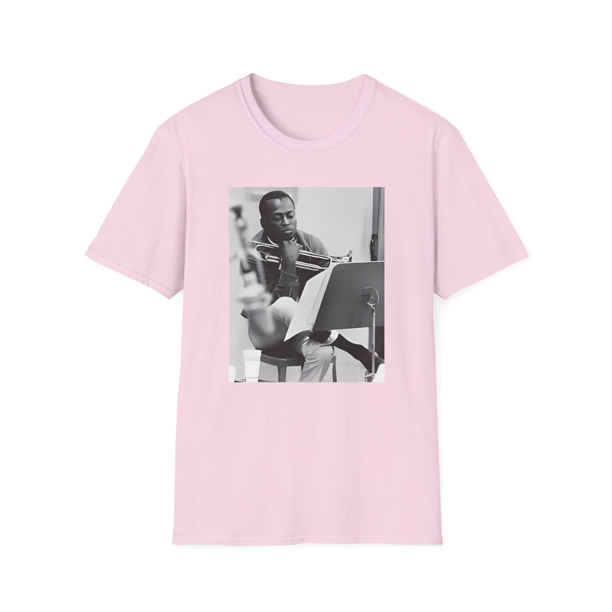 Miles Davis Black & White Photo Unisex Softstyle T-Shirt