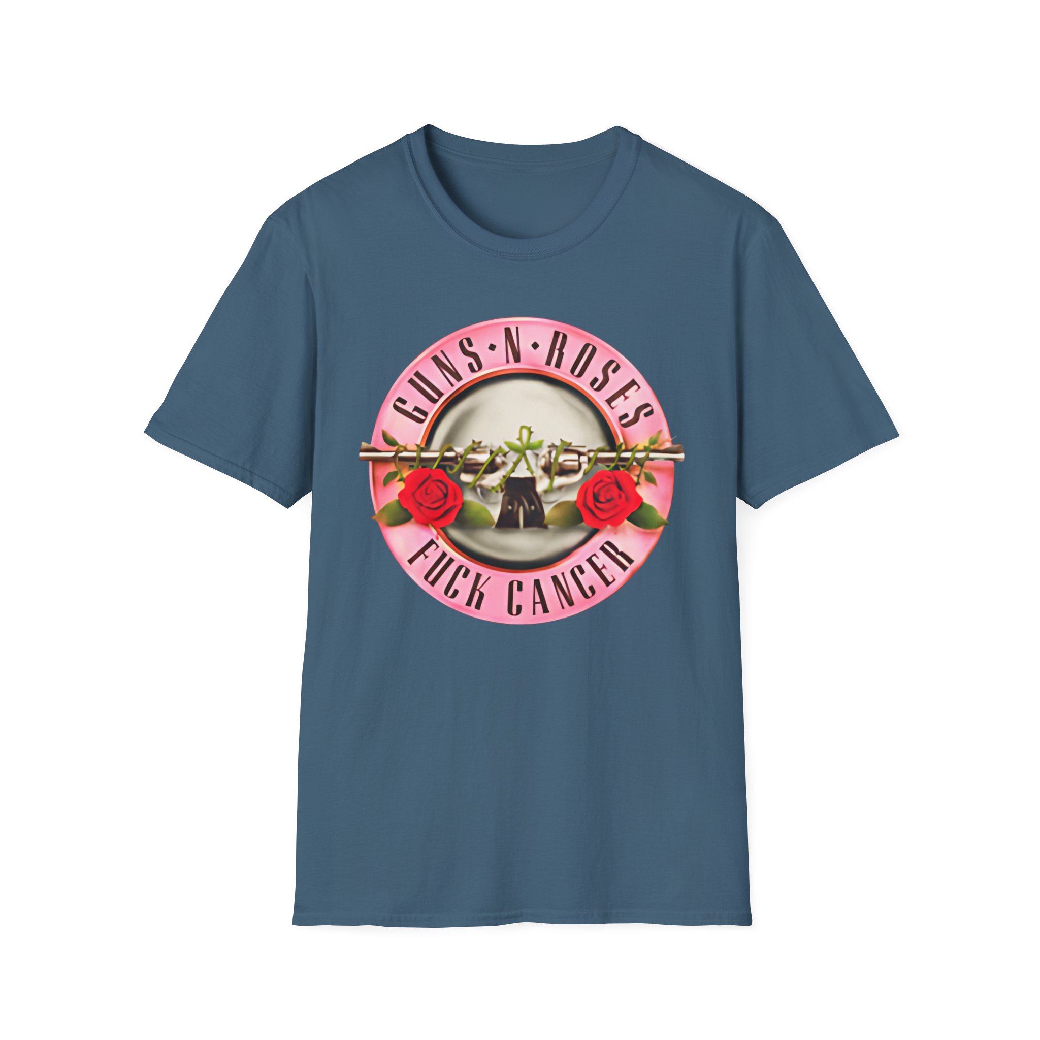 Guns N Roses Fuck Breast Cancer Unisex Softstyle T-Shirt