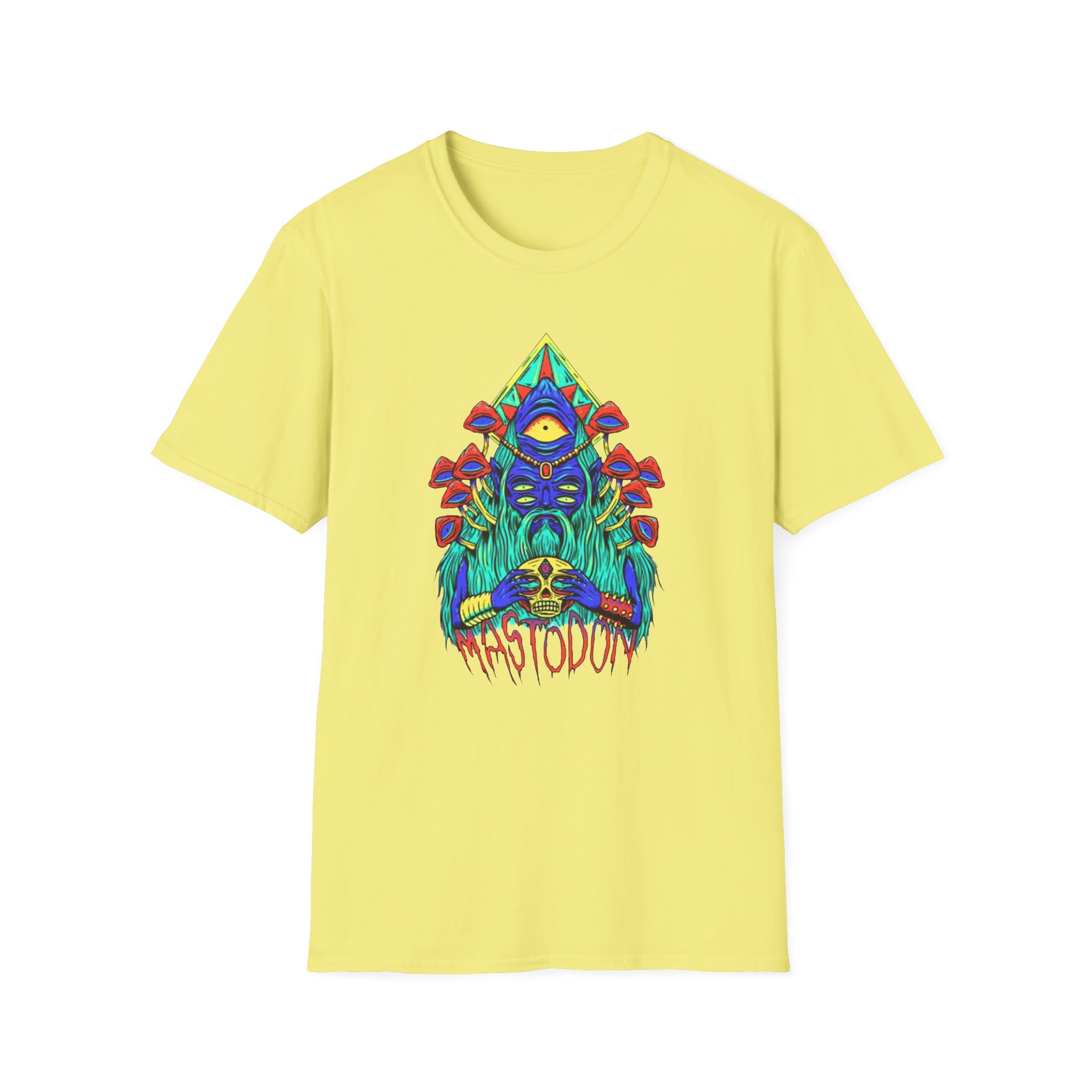 Mastodon Mushroom Wizard Glow Unisex Softstyle T-Shirt