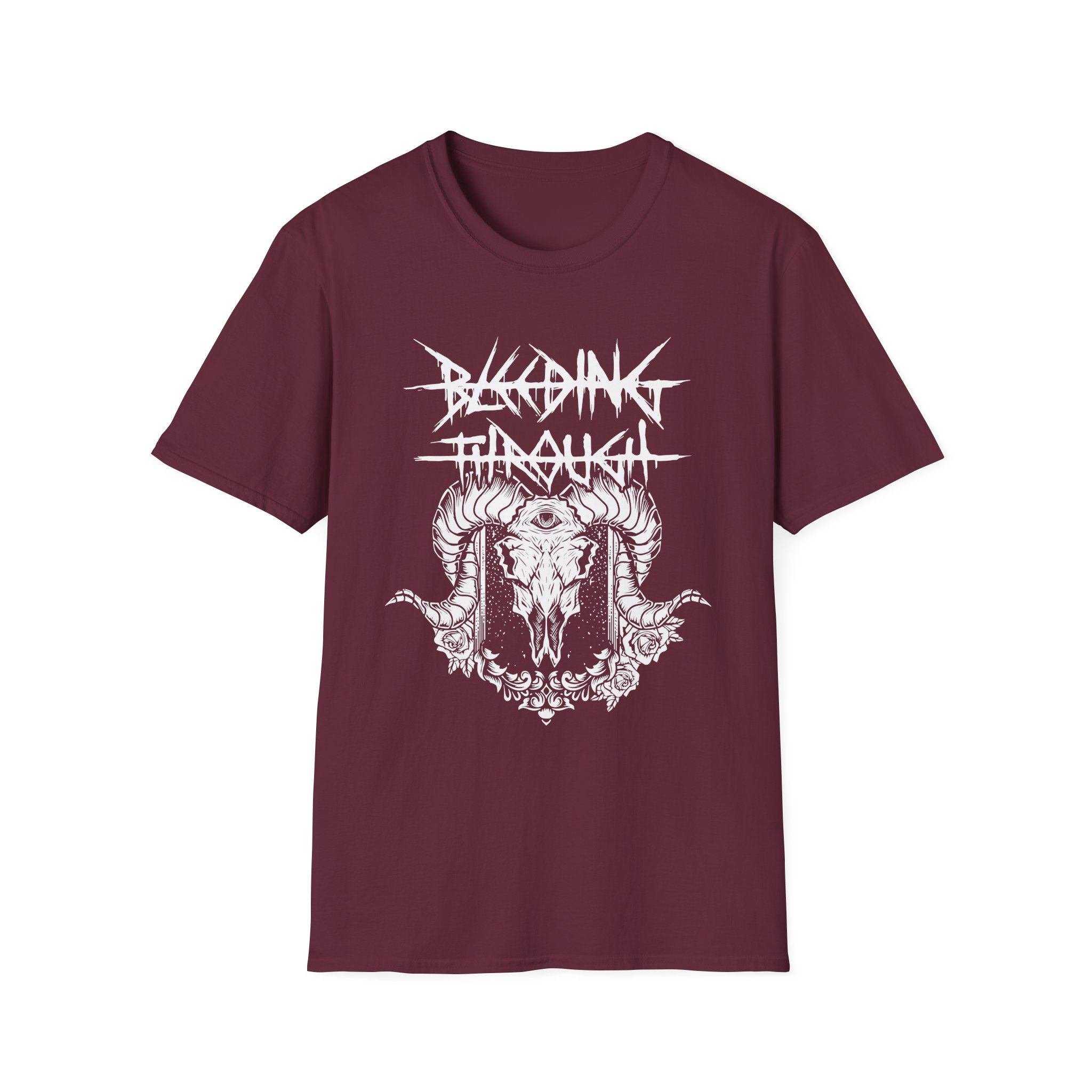 Bleeding Through Goat Skull Unisex Softstyle T-Shirt