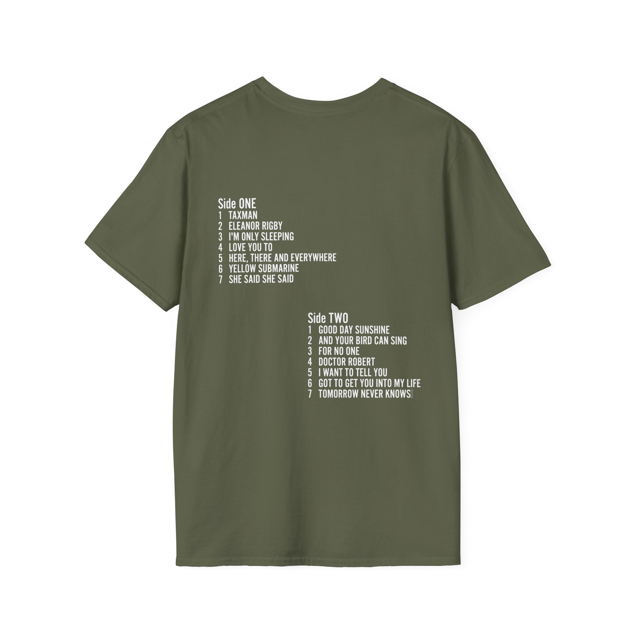 The Beatles Revolver Tracklist Unisex Softstyle T-Shirt