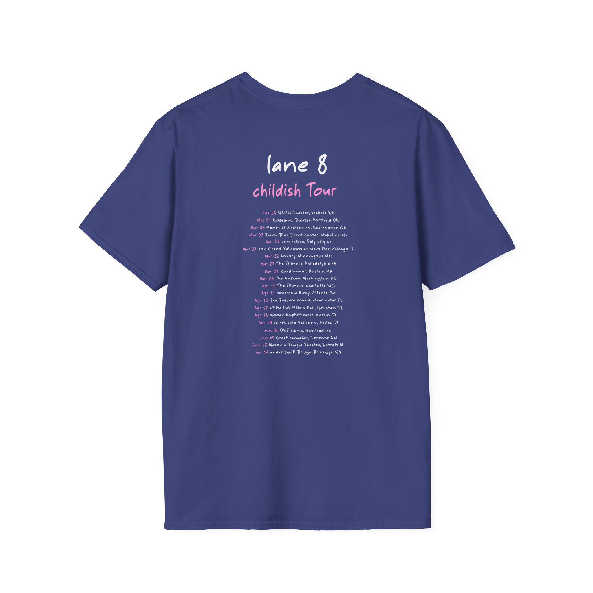 Lane 8 Childish Tour Unisex Softstyle T-Shirt