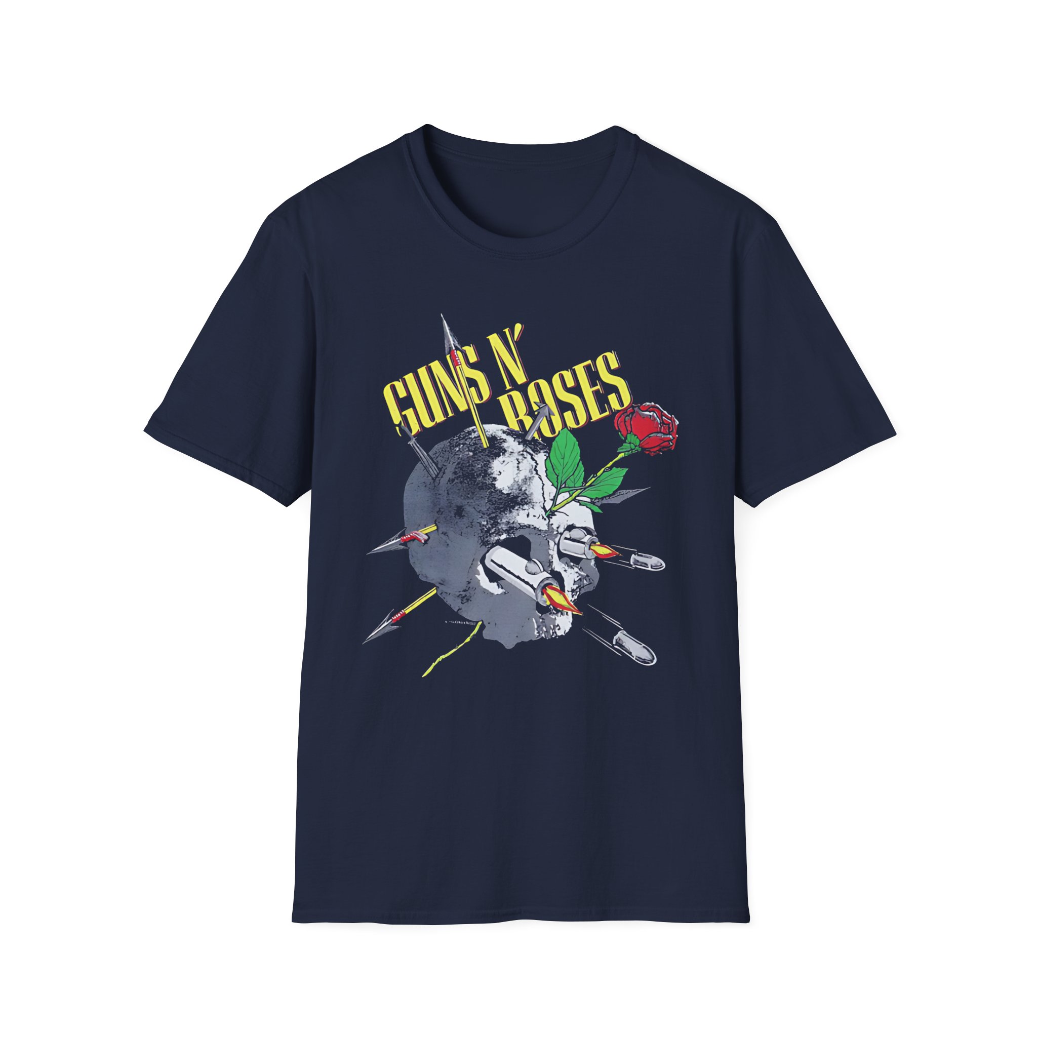 Guns N Roses 1988 Needle Skull Unisex Softstyle T-Shirt
