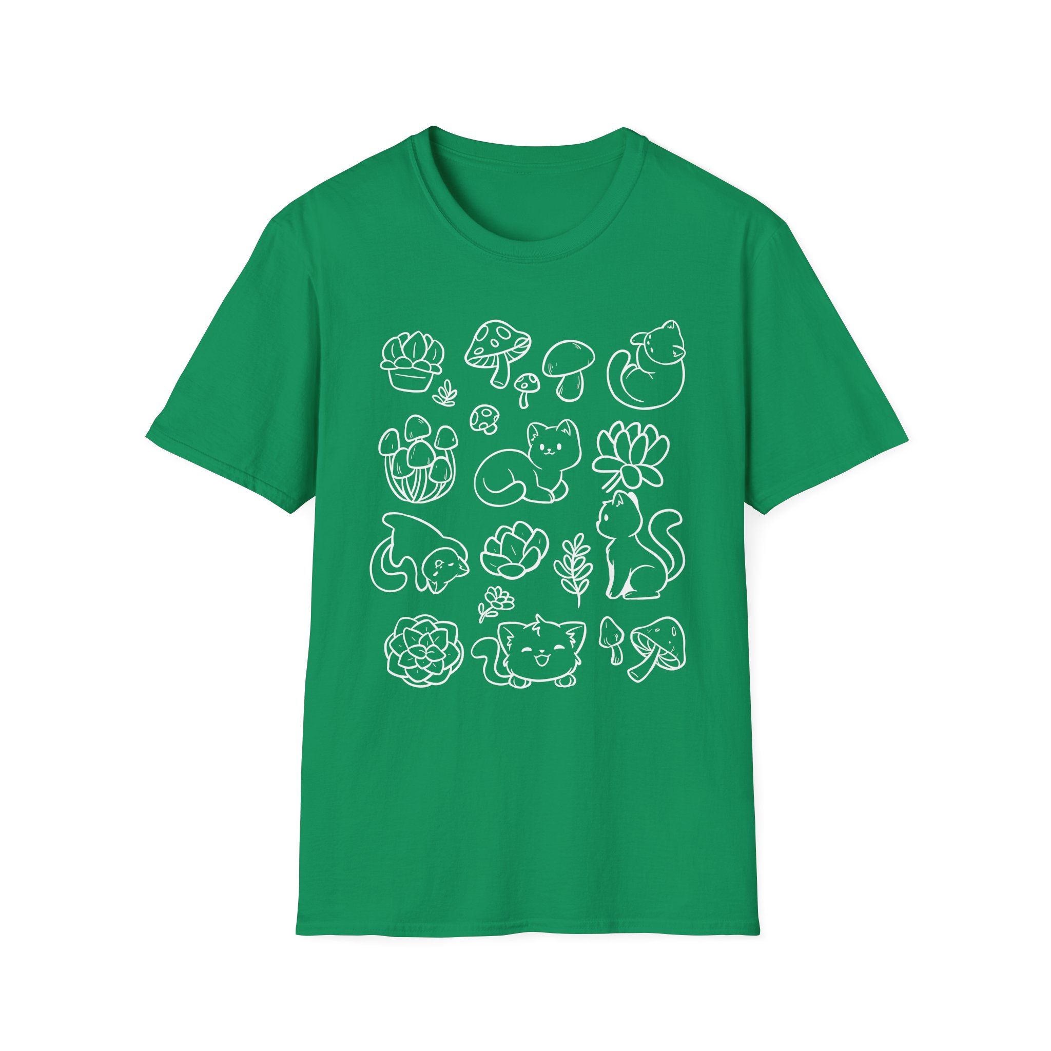 Shubble Plants And Cats Unisex Softstyle T-Shirt