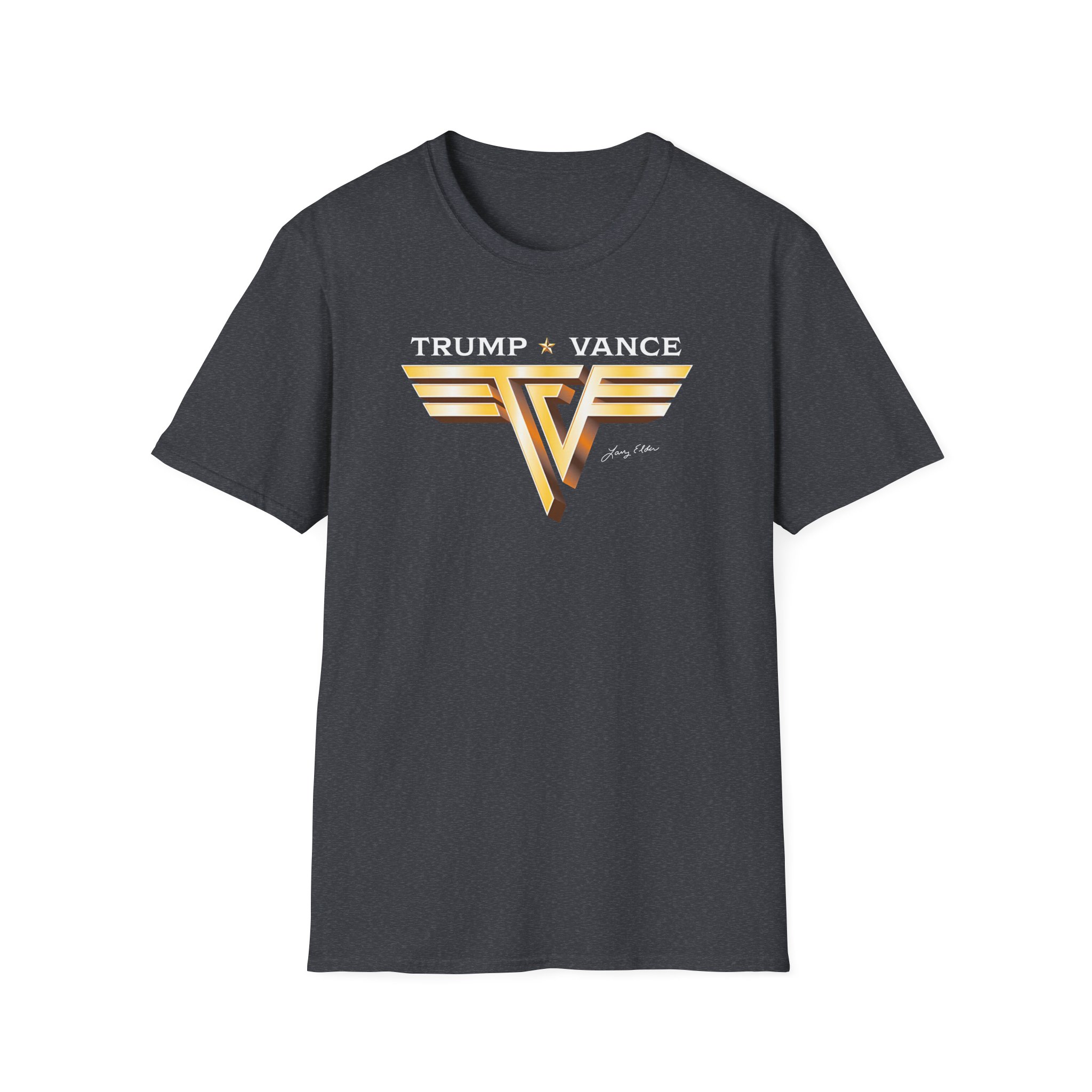 Larry Elder Trump Vance Vintage Band unisex softstyle t-shirt
