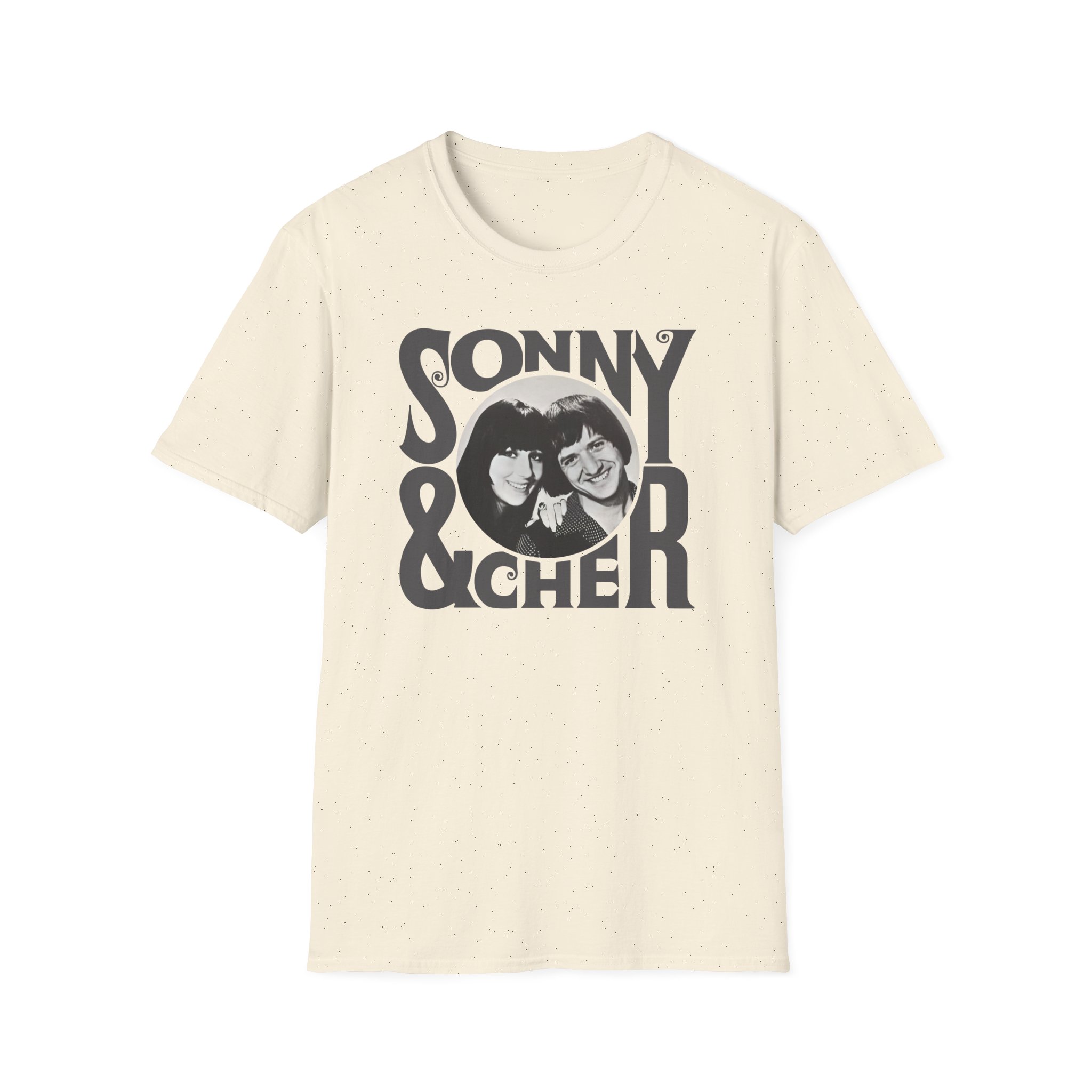 Sonny & Cher Retro Logo Unisex Softstyle T-Shirt