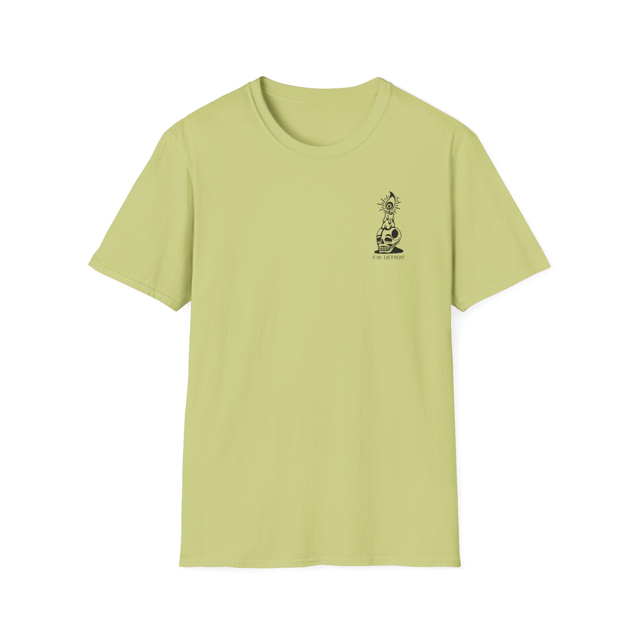 Fireworks Skull Unisex Softstyle T-Shirt