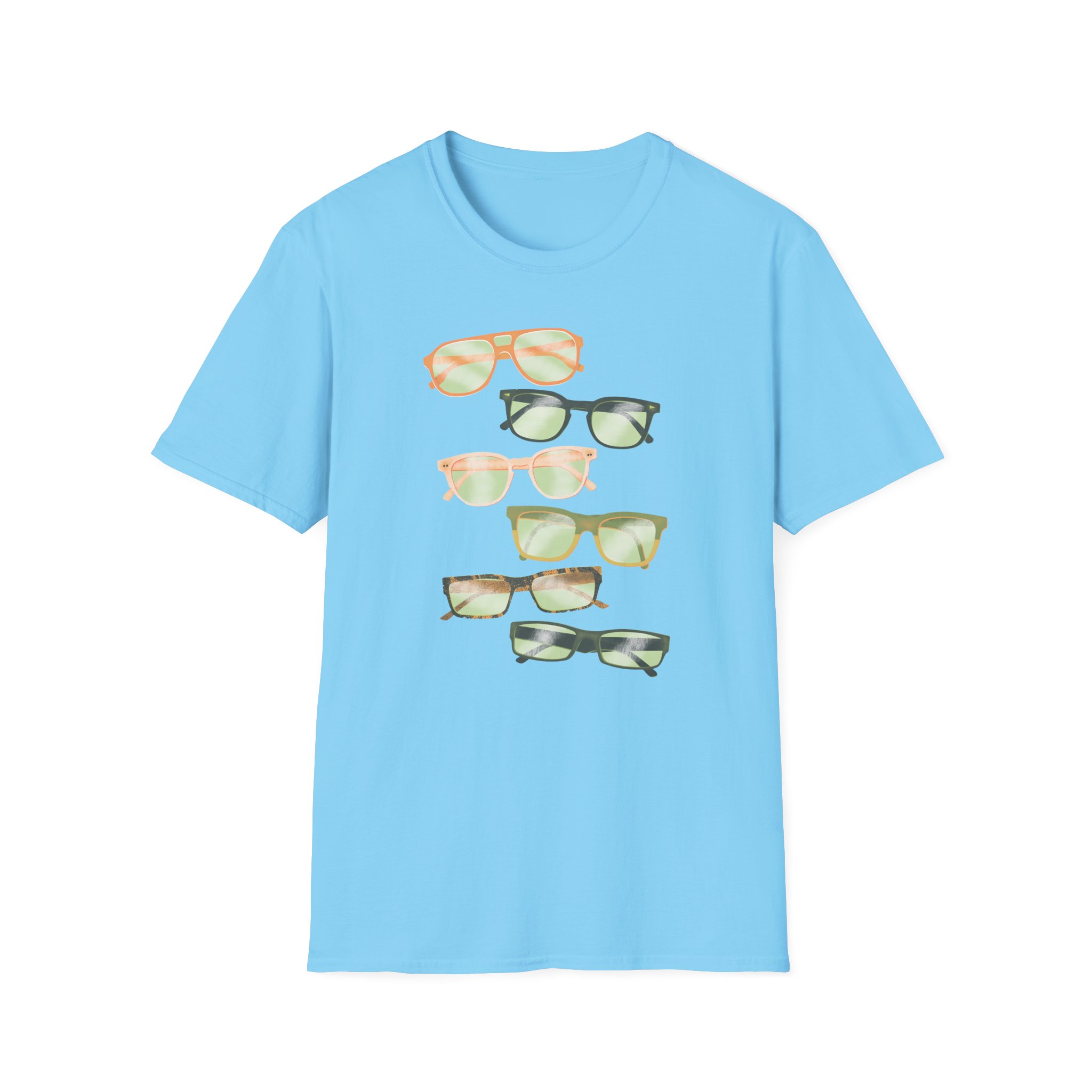 Good Mythical Morning Link's Glasses Evolution unisex softstyle t-shirt