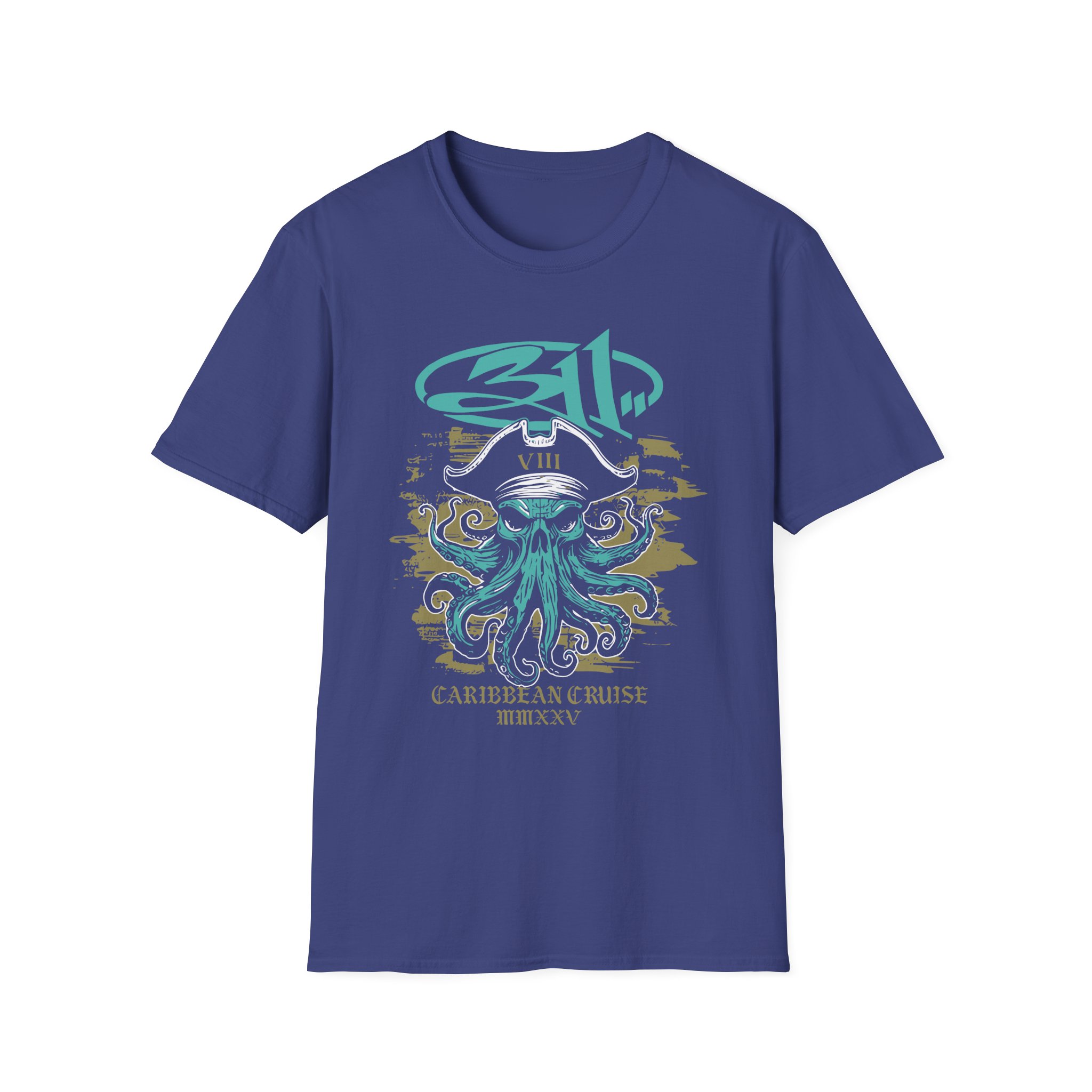 311 Caribbean Cruise 2025 Octopus Pirate Unisex Softstyle T-Shirt