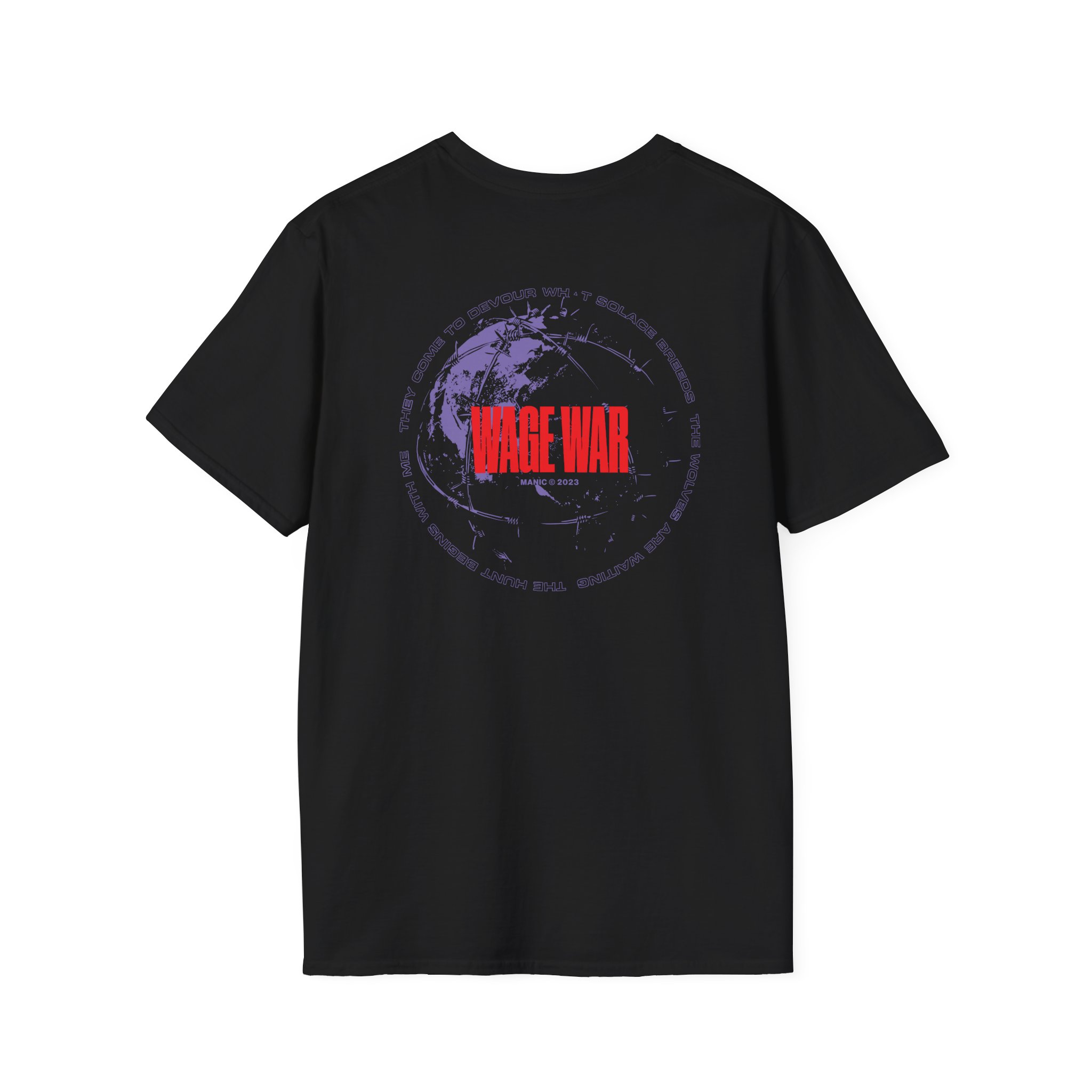 Wage War Barbed Wire Globe Unisex Softstyle T-Shirt