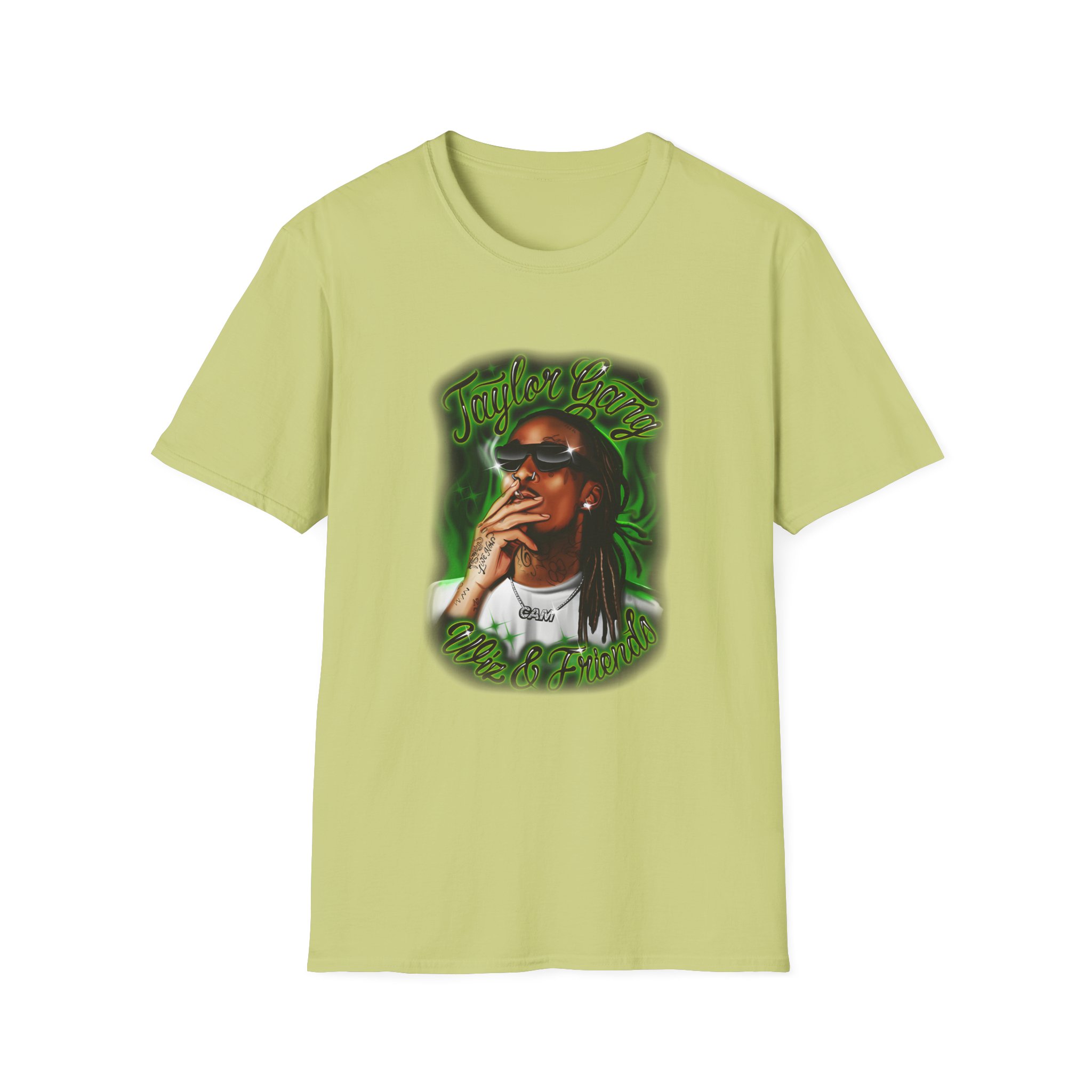 Wiz Khalifa Airbrush Unisex Softstyle T-Shirt
