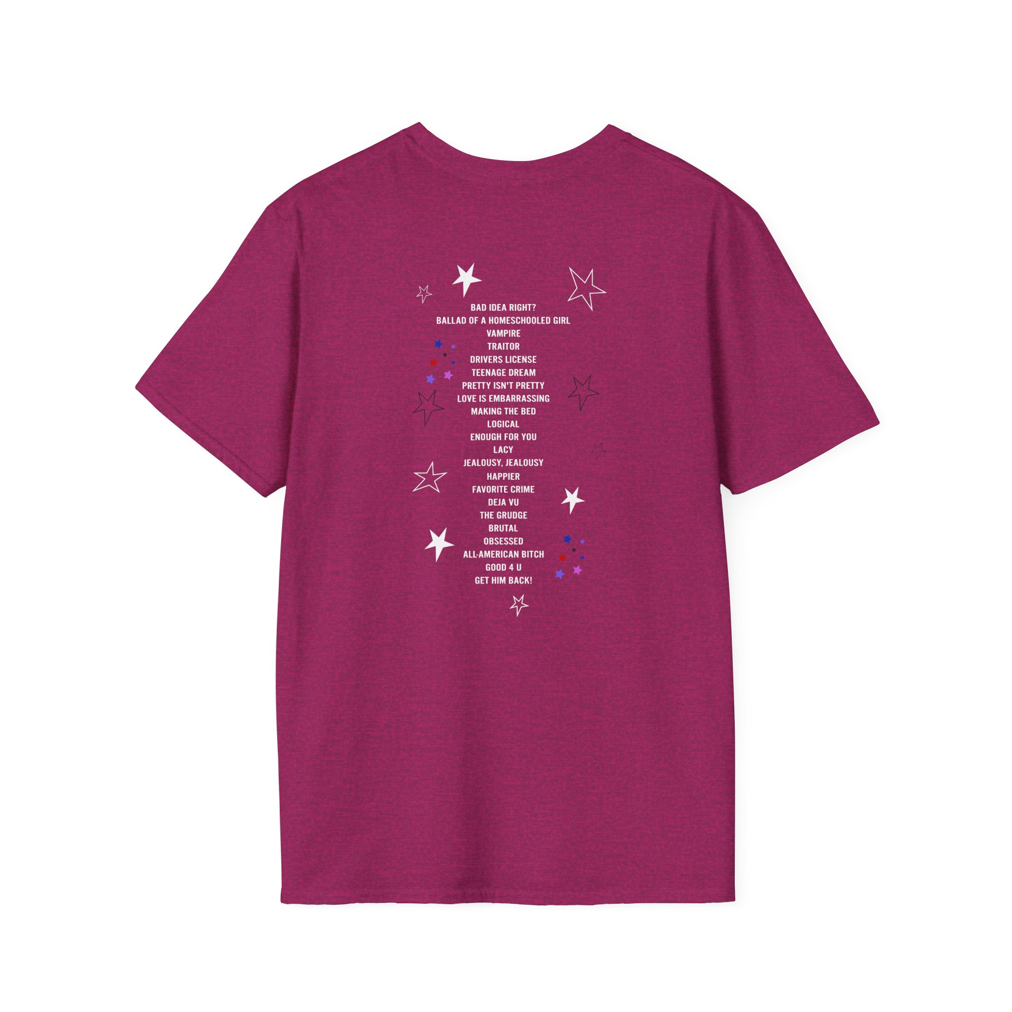 Olivia Rodrigo GUTS world tour unisex softstyle t-shirt