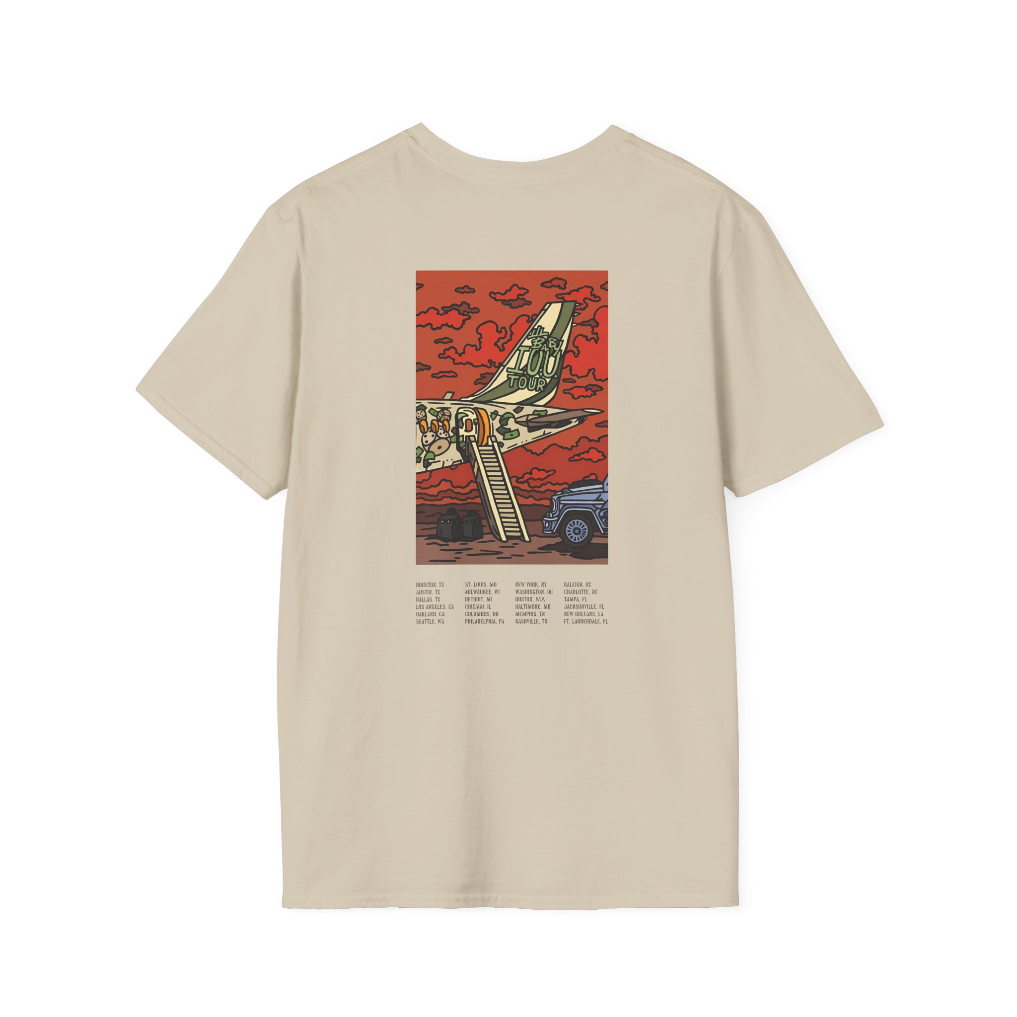 Lil Baby Iou Tour Flying Unisex Softstyle T-Shirt