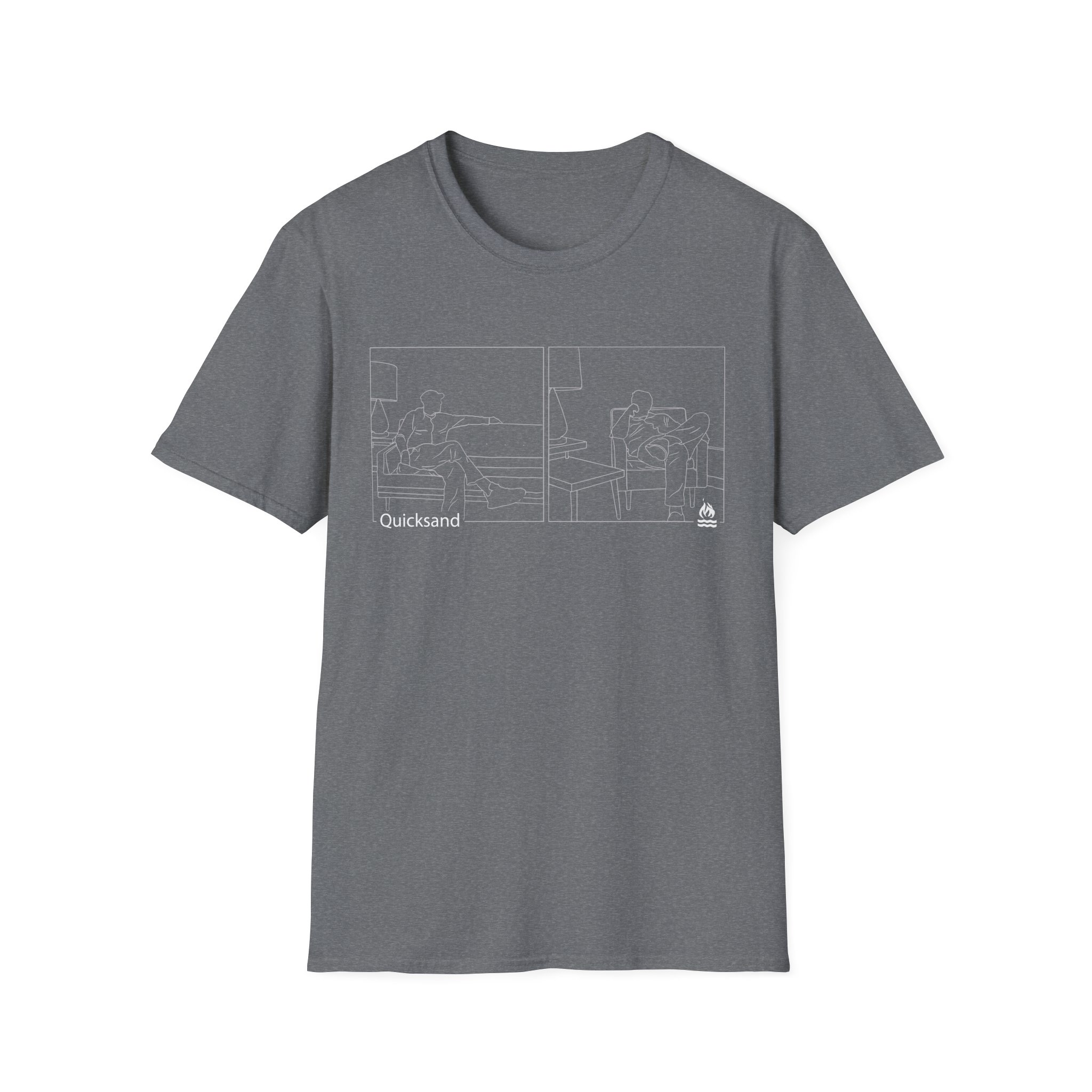 Hot Water Music Quicksand Split Unisex Softstyle T-Shirt