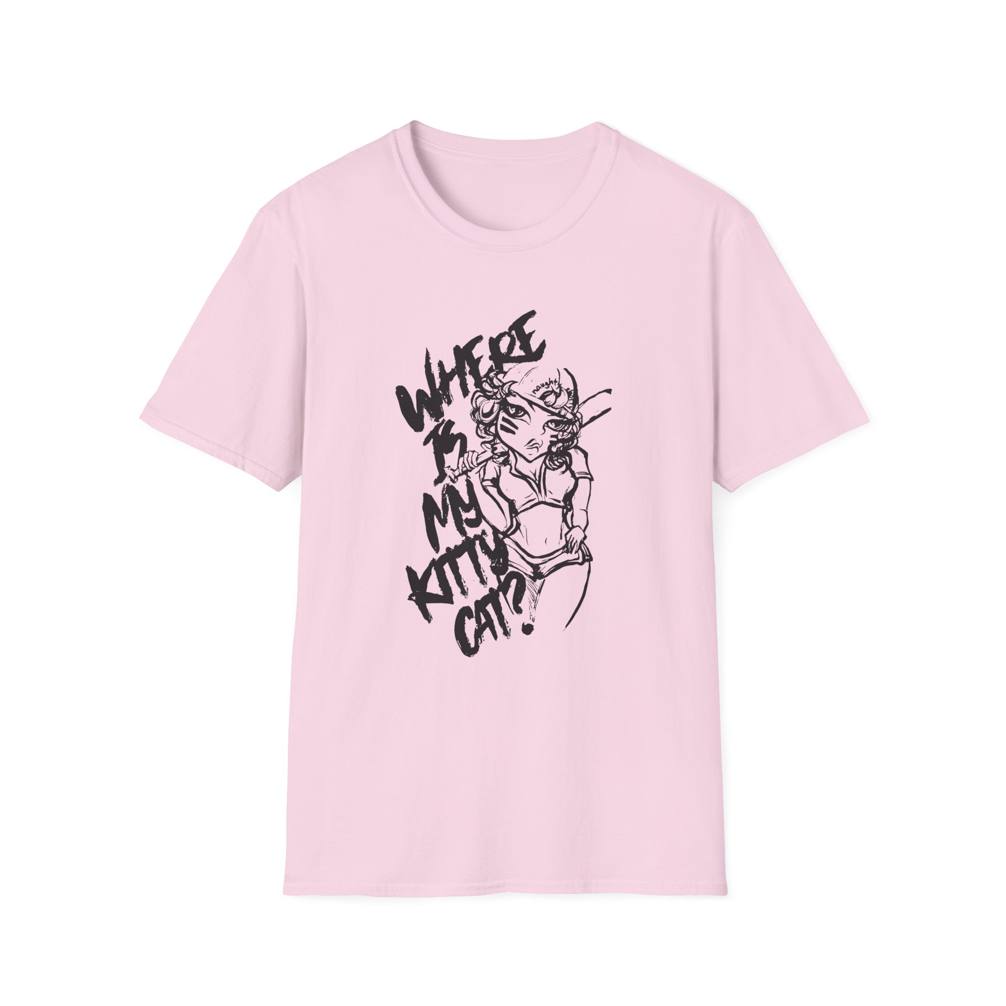 Naughty by Nature Written on Ya Kitten Unisex Softstyle T-Shirt