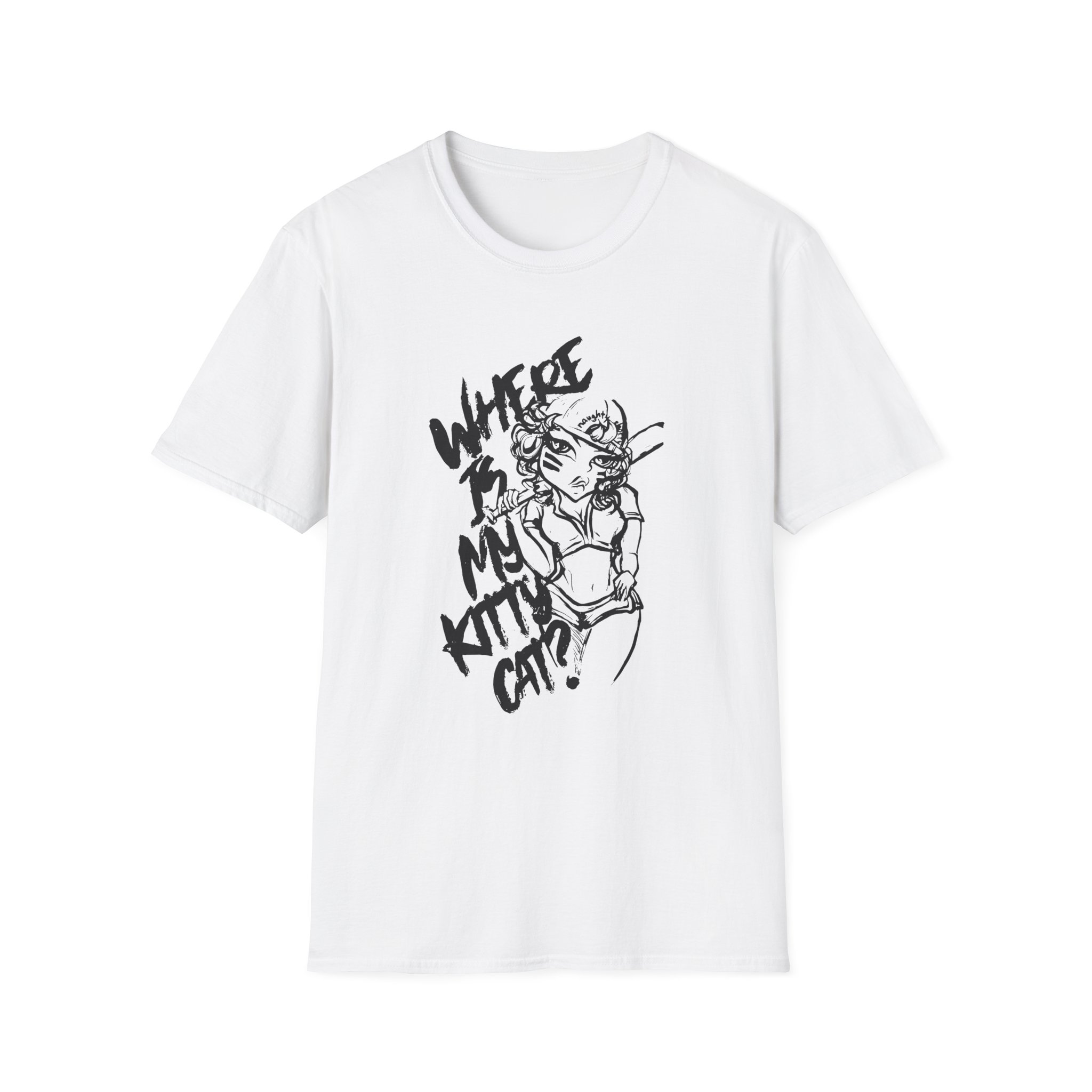 Naughty by Nature Written on Ya Kitten Unisex Softstyle T-Shirt